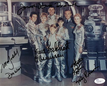 Lost in Space Cast Signed 8x10 Color Photograph with 4 Signatures  (JSA)
